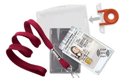 Porte-badge sécurisé et cordon